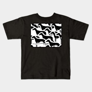 CAMO (STANDING BLACK) FOR SIGHTHOUND/GREYHOUND LOVERS Kids T-Shirt